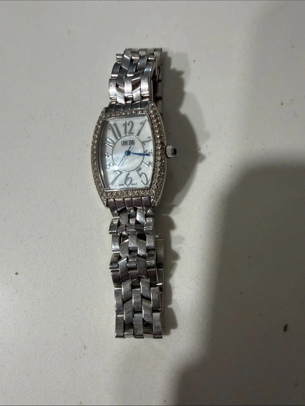Silver Tonneau Crystal Accent Bracelet Watch - Picture 1 of 1